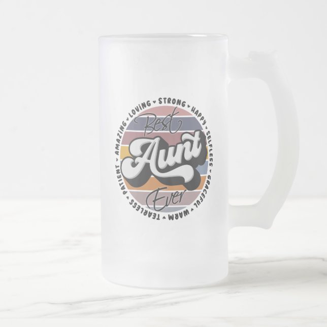 Bästa Moster någonsin, Retro Best Moster någonsin, Frostat Ölglas (Höger)