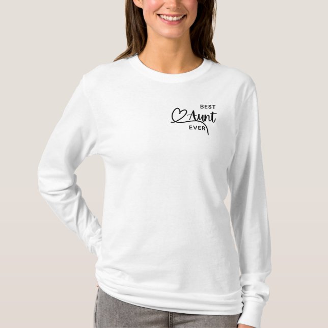 Bästa Moster någonsin T Shirt (Framsida)