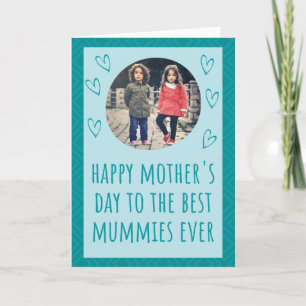 Bästa Mummier någonsin med Mors dag-fotokort Tack Kort