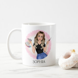 Bästa Nagel Tech någonsin mugg, kaffe, långa hår Kaffemugg