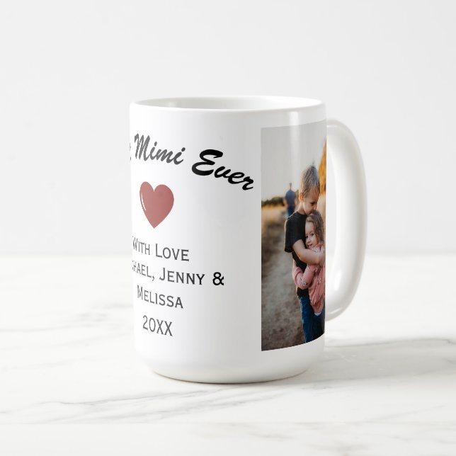 Bästa någonsin-2-foto-morföräldrakaffe Mugg (Framsida höger)