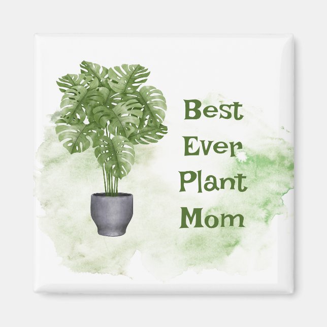 Bästa någonsin fabrik Mamma Houseplant Monstera Magnet (Framsidan)