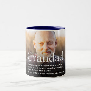Bästa någonsin farfar, morfar, pappa Definition Fo Två-Tonad Mugg