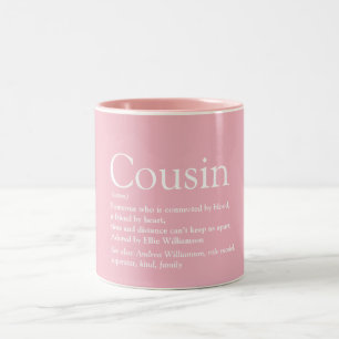 Bästa någonsin favoritkusin definition rosa Två-Tonad mugg