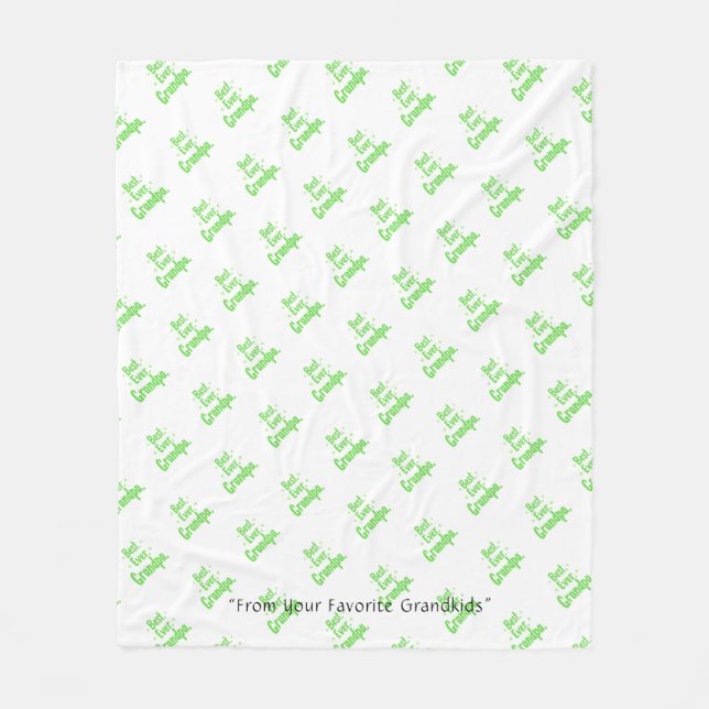 Bästa någonsin Grandpa Blanket - Anpassningsbar Gi Fleecefilt (Framsidan)