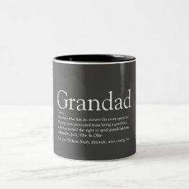 Bästa någonsin Grandpa Grandad Pappa Definition Gr Två-Tonad Mugg