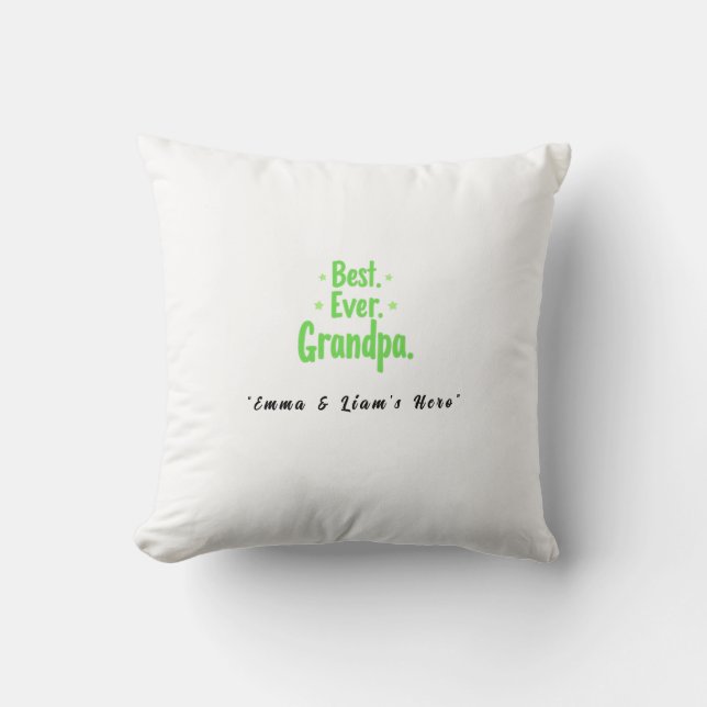 Bästa någonsin Grandpa Pillow - Heartfilt Gift åt  Kudde (Framsida)