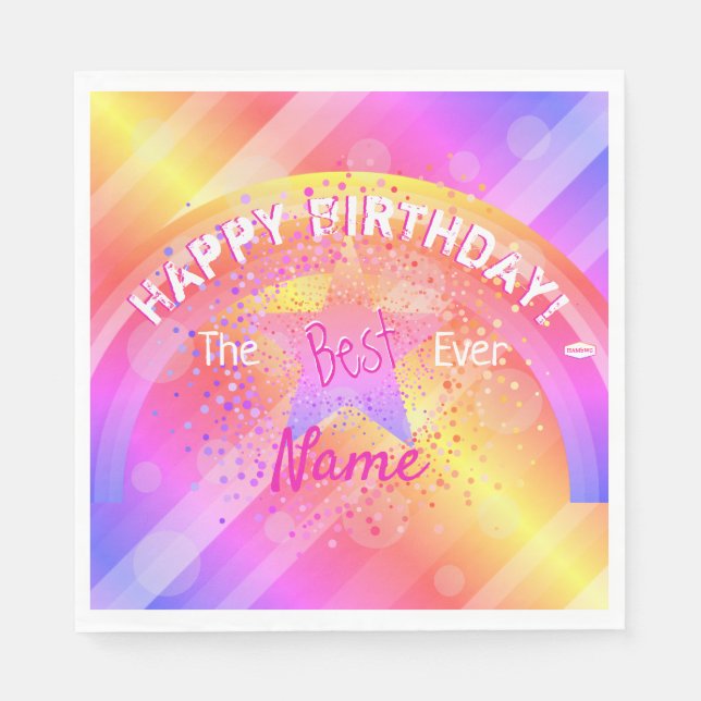 Bästa någonsin Grattis på födelsedagen Pappra Napk Pappersservett (Framsidan)