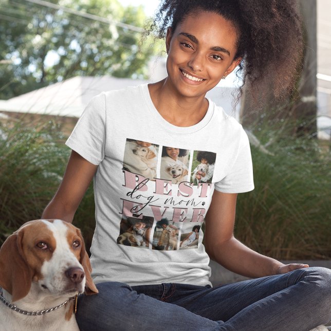 Bästa någonsin-Hund | 6 Fotokollage T Shirt (Skapare uppladdad)