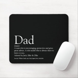 Bästa någonsin Pappa-Far Definition Black Musmatta