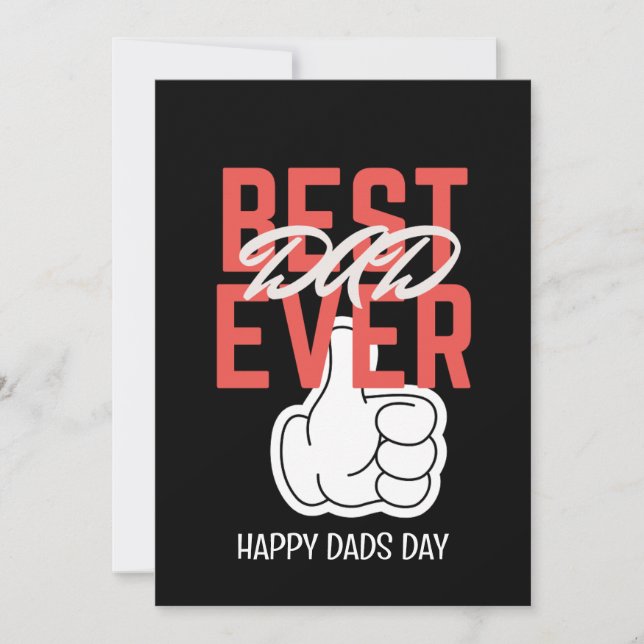 Bästa någonsin Pappa Fars dag Julkort (Framsida)