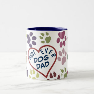 Bästa någonsin Pappa-gåva Mugg - Heart Tassar Hund