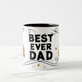 Bästa någonsin Pappa - Snyggt Fars dag Två-Tonad Mugg