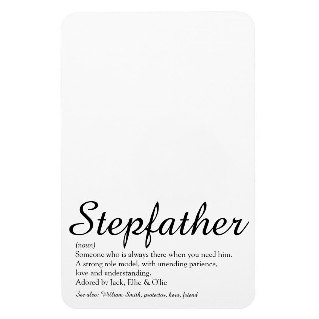 Bästa någonsin Stepfather, Stepdad-definitionsskri Magnet (Vertikal)