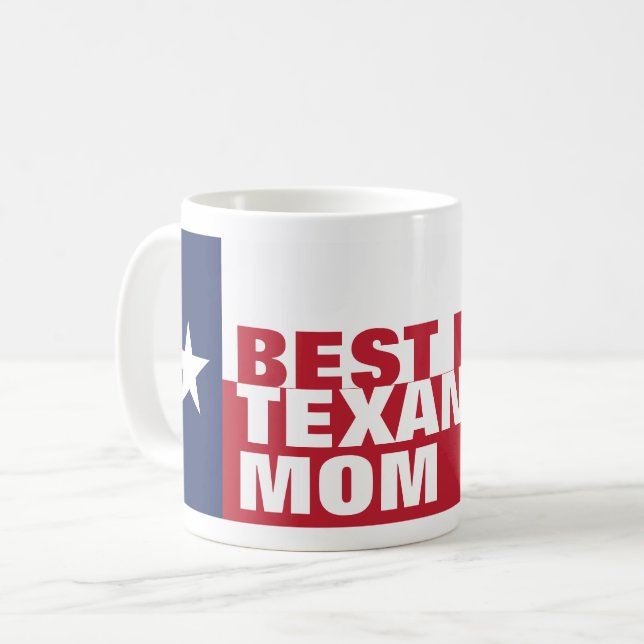 Bästa någonsin TEXAN MAMMA Kaffemugg (Framsida vänster)