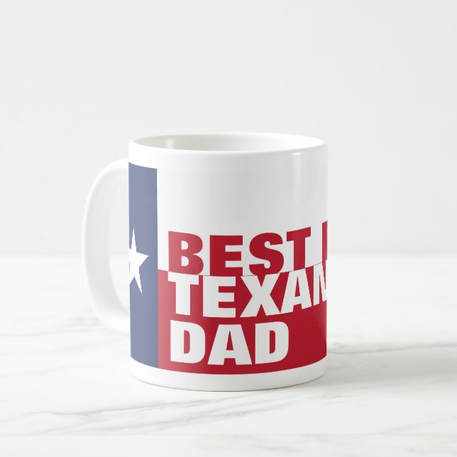 Bästa någonsin TEXAN PAPPA-kaffe Mugg (Framsida vänster)