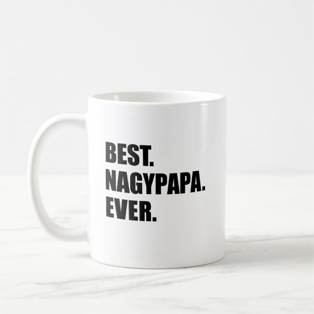 Bästa Nagypapa Ungerska farfar Kaffemugg (Vänster)