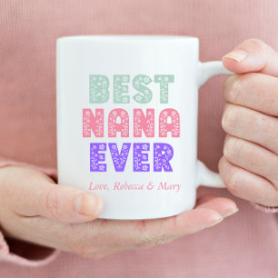 Bästa Nana någonsin-Blommigt Kaffemugg