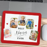 Bästa Nana någonsin Calligraphy 5 Photo Red<br><div class="desc">Den här barnbarnbarnbarnsskåran ger plats för fem foton,  så att du kan visa barnbarnbarnbarnbarnbarnens favoritbilder. Utformningen har en modern kalligrafi i stil som lyder: "Bästa Nana någonsin" och accentueras med en mörk röd gräns. Den här bordsmaten är en perfekt gåva till vilken mormor som helst.</div>
