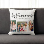 Bästa NaNa någonsin - FoCollage Kudde<br><div class="desc">Fira din NaNa med Best NaNa Aldrig Grandchildren Photo Collage Dekorativ kudde. Den här personligen har ett vackert ordnat kollage av omhuldade foton, som fångar speciella ögonblick med sina barnbarn. Den är gjord av högkvalitativa material och tillför en snyggt och känslosam beröring till vilket utrymme som helst, perfekt för att...</div>