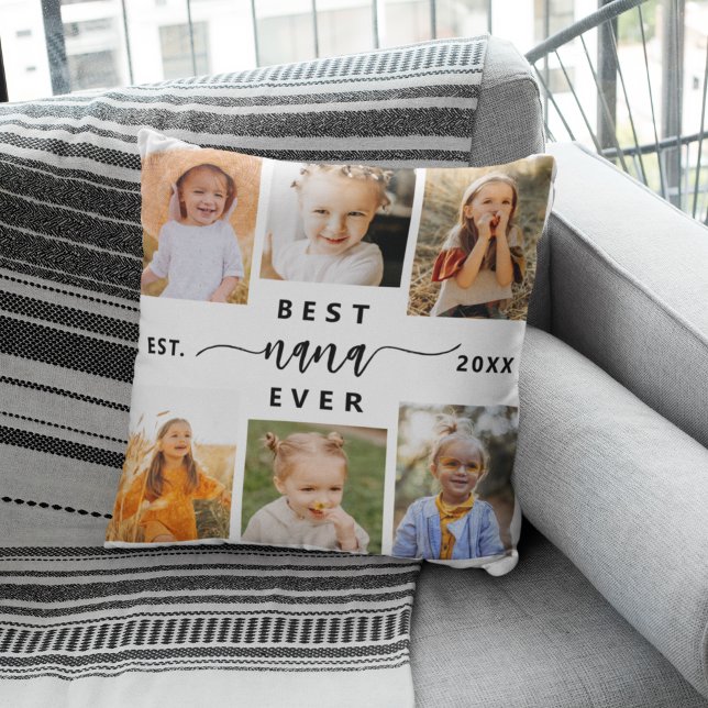 Bästa NaNa någonsin - FoCollage Kudde (Skapare uppladdad)