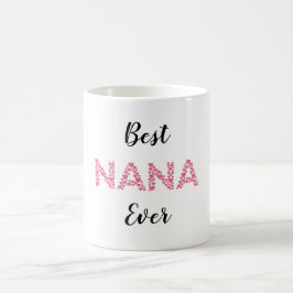 Bästa Nana någonsin-Personligen för Rosa Hearts Kaffemugg