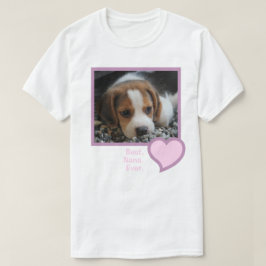 Bästa Nana någonsin Rosa Text Pet-Hund Photo T-Shi T Shirt