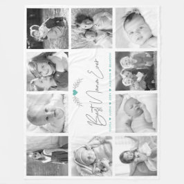 Bästa Nana någonsin Script 10 Photo Collage Modern Fleecefilt
