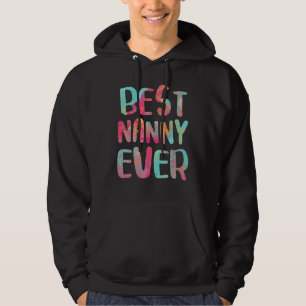 Bästa Nanny nånsin Mor S-dagen Hoodie