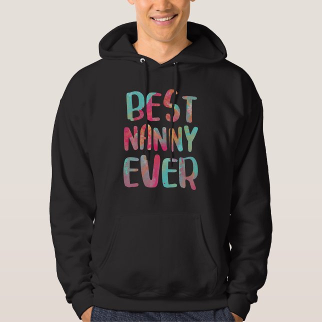 Bästa Nanny nånsin Mor S-dagen Hoodie (Framsida)