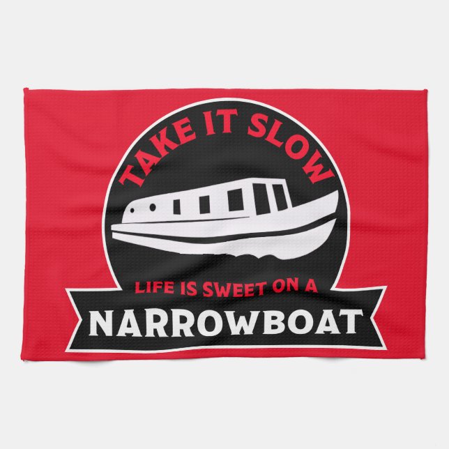 Bästa Narrowboat | British Canal Boats | Barn | Kökshandduk (Horisontell)