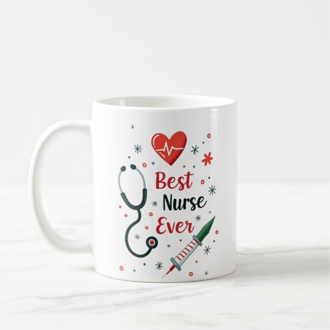 Bästa näsa någonsin - Lustigt uppspelande design Kaffemugg (Vänster)