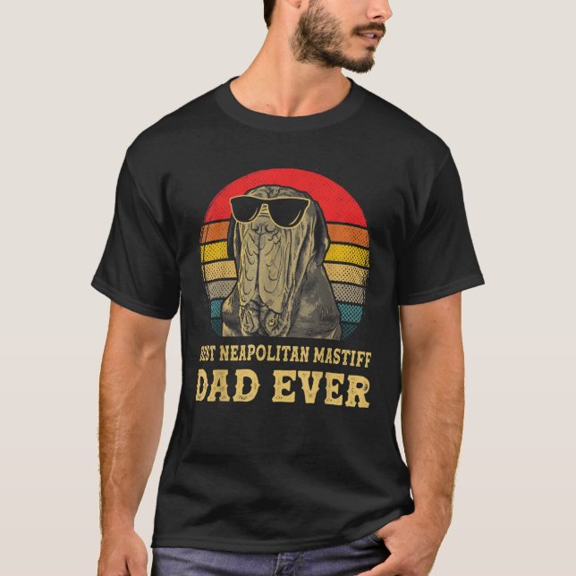 Bästa neapolitan Mastiff Pappa någonsin Hundälskar T Shirt (Framsida)