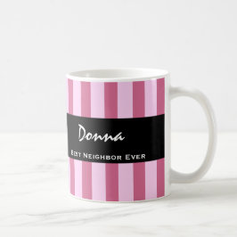 Bästa NEIGHBOR någonsin ROSA Rand Anpassat namn V0 Kaffemugg