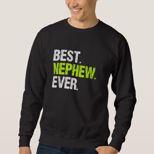 Bästa Nephew någonsin Coola-funny Pullover Lång Ärmad Tröja (Framsida)