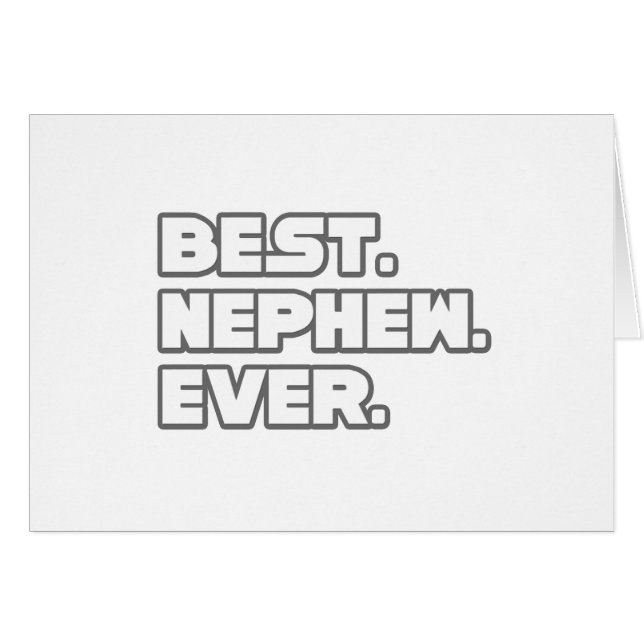 Bästa Nephew någonsin Hälsningskort (Framsidan Horizontal)