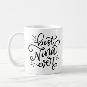 Bästa Nina någonsin, handskriven Kaffemugg