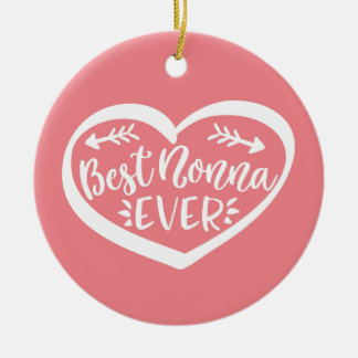 Bästa nonna någonsin julgransprydnad keramik