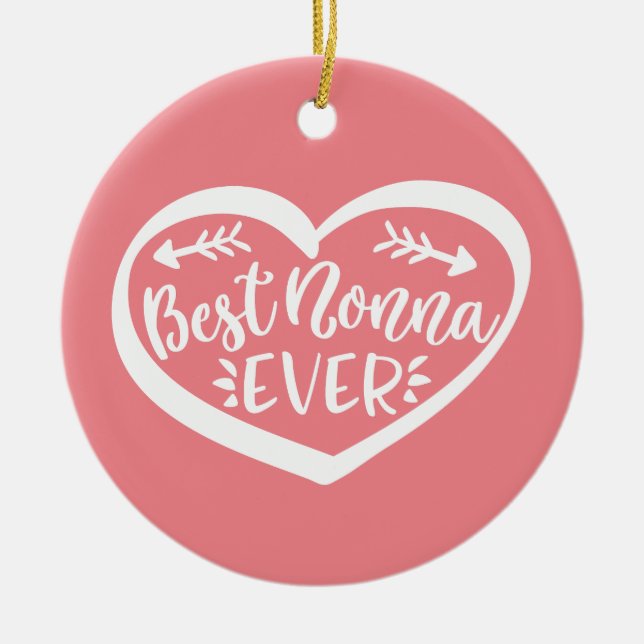 Bästa nonna någonsin julgransprydnad keramik (Framsidan)