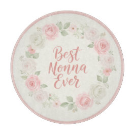 Bästa Nonna någonsin Rosa & Grön Blommig Krans