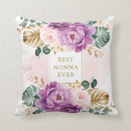 Bästa nonna någonsin| Tropiska Blommigtar för farm Kudde