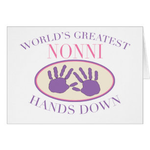 Bästa Nonni Hands Down T-shirt Hälsningskort