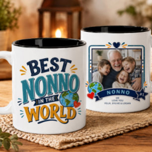 Bästa Nonno i Världen Foto Mugg