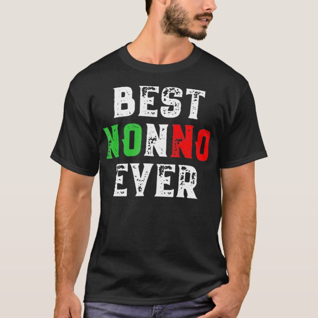 Bästa Nonno någonsin - Italienska morfar T Shirt (Framsida)