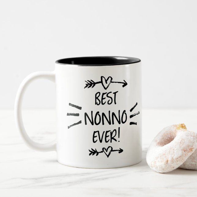 Bästa Nonno någonsin Två-Tonad Mugg (Med munk)