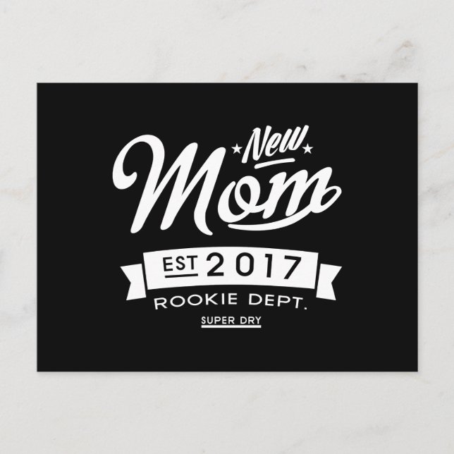 Bästa nya mamma 2017-Mörken Vykort (Framsida)