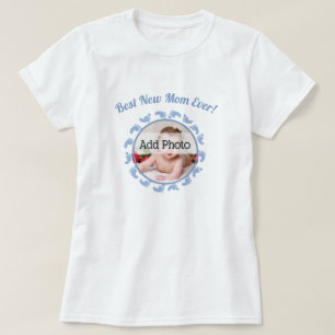 Bästa nya mamma/Mor-familjfoto pojke T Shirt