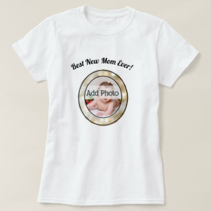 Bästa nya mamma/Mor-familjfoto Ram T Shirt