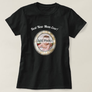 Bästa nya mamma/Mor-familjfoto Ram T Shirt