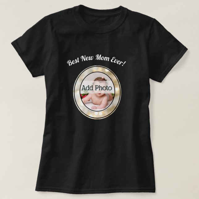 Bästa nya mamma/Mor-familjfoto Ram T Shirt (Design framsida)